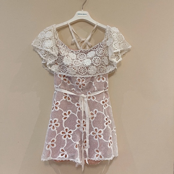 Alexis Boriana Eyelet Romper Sz M - Picture 3 of 9